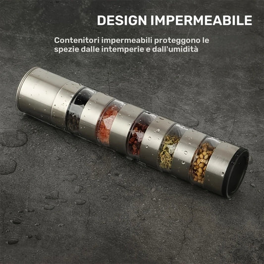 Macina pepe e sale in acciaio